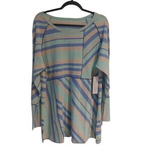 NWT Soft Surroundings Pastel Lagenlook Pima Cotton Tunic Top Shirt Size XL